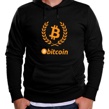 Bitcon Temalı Hoodie Kendin Tasarla Siyah Kapşonlu Sweatshirt