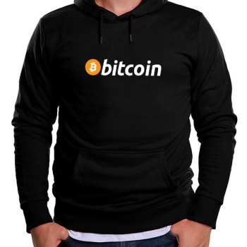 Bitcon Temalı Hoodie Kendin Tasarla Siyah Kapşonlu Sweatshirt