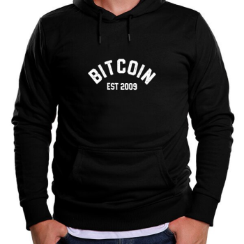 Bitcon Temalı Hoodie Kendin Tasarla Siyah Kapşonlu Sweatshirt