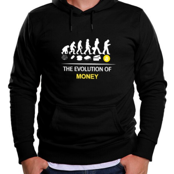 Elon Musk Bitcoin Tasarım Baskılı Siyah Sweatshirt