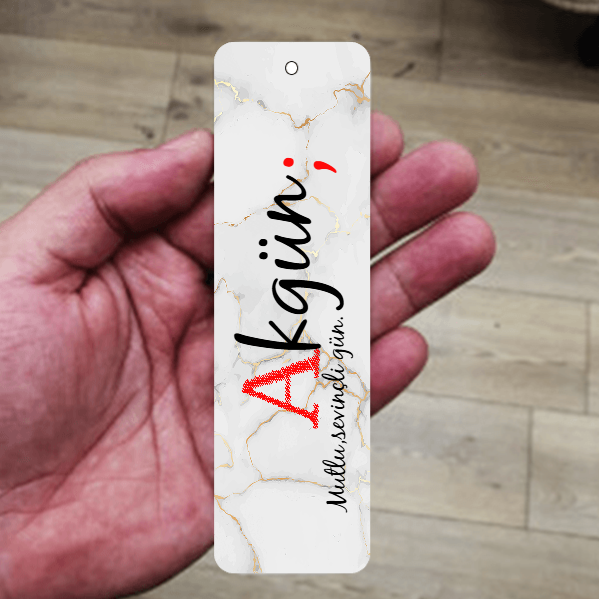 İsme Özel Metal Kitap Ayracı