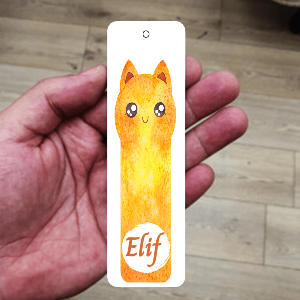 Kedi Tasarımlı Metal Kitap Ayracı