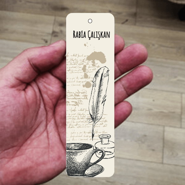 Kuş Tüyü Tasarımlı Metal Kitap Ayracı