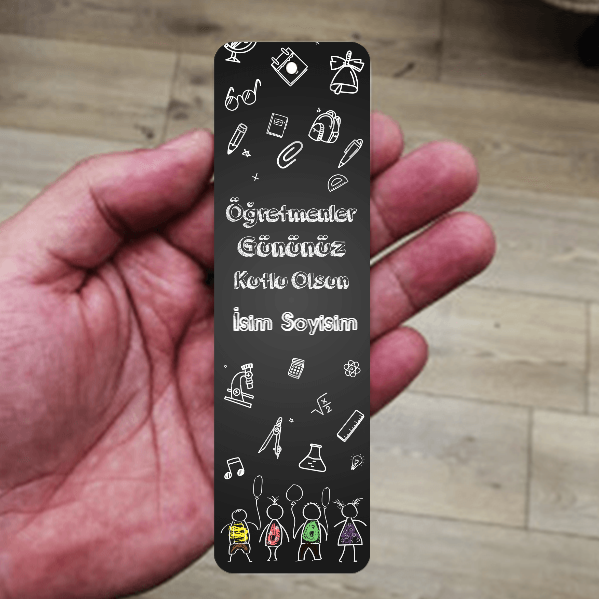 Öğretmenleri Günü Tasarımlı Kitap Ayracı