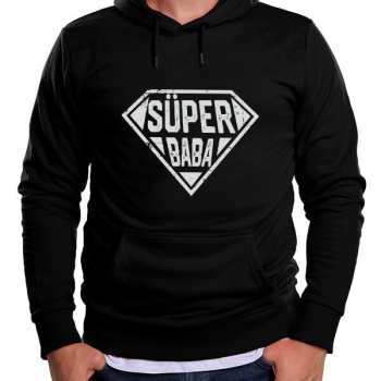 Süper Baba Baskılı Hoodie