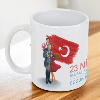 Atatürk Ve Çocuklar Tasarım Kupa Bardak