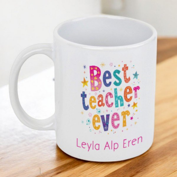 Best Teacher Ever – Kendin Tasarla Baskılı Kupa tasarımı