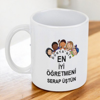 Dünya'nın En İyi Öğretmeni Kişiye Özel Kupa Bardak – Kendin Tasarla Baskılı Kupa tasarımı