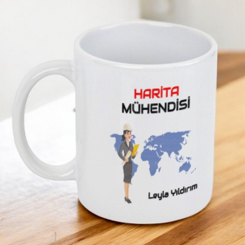 Harita Mühedisi Kendin Tasarla Baskıl Kupa online tasarla