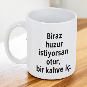 Kahve Temalı Kupa Bardak