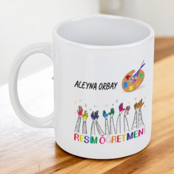 Resim Öğretmeni Tasarım Beyaz Kupa online tasarla