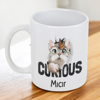 Sevimli Kedi Tasarım 2 Kupa Bardak