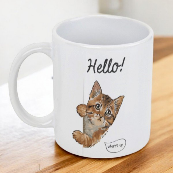 Sevimli Kedi Tasarım Kupa Bardak