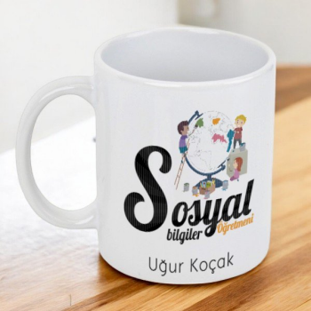 Sosyal Bilgiler Öğretmen Kupa – Kendin Tasarla Baskılı Kupa tasarımı