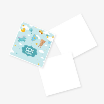 3 Yaş Kağıt Sticker online tasarla