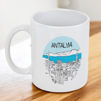 Antalya Tasarımlı Kupa Bardak