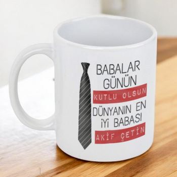 Dünyanın En İyi Babası Temalı Babalar Günü Kişiye Özel Kupa Bardak