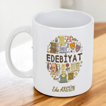 Edebiyat Öğretmenine Özel Beyaz Kupa Bardak