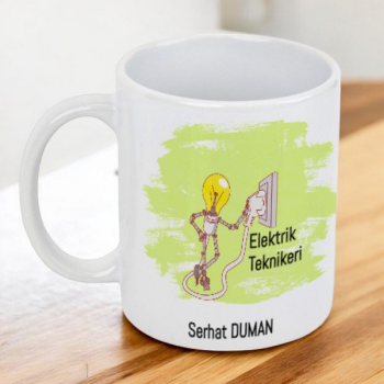 Elektrik Teknikeri Tasarımlı Kupa Bardak