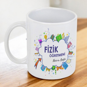 Fizik Öğretmenine Hediye Beyaz Kupa Bardak online tasarla