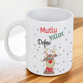 Geyik Tasarımlı Baskılı Kupa
