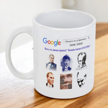Google Arama Çubuklu Kendin Tasarla Baskılı Kupa