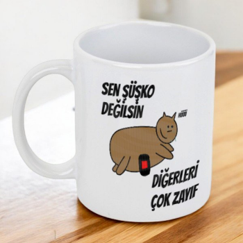 Kedi Tasarımlı Kendin Tasarla Baskılı Kupa