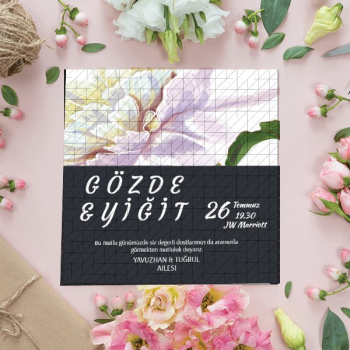 Pastel Renkli Çiçekli online tasarla