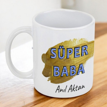 Süper Baba Temalı Babalar Günü Kişiye Özel Kupa 2