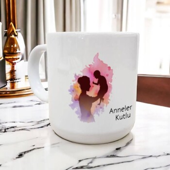 Anne Çoçuk Baskılı Kupa Bardak online tasarla