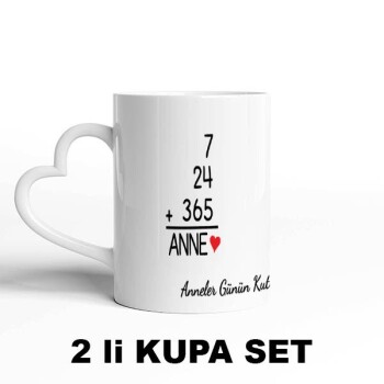 Anneler Günü Tasarımlı Kupa - Kırmızı online tasarla