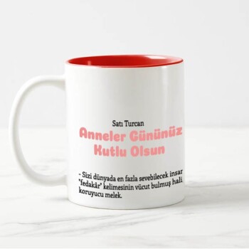 Kişiye Özel Baskılı İçi Kırmızı Kupa