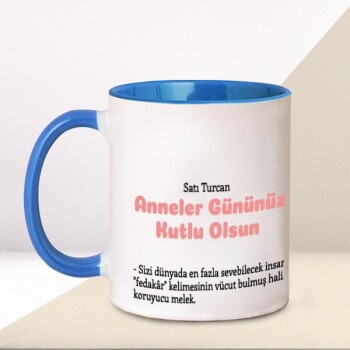Kişiye Özel Baskılı Mavi Kupa