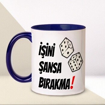 Kişiye Özel Baskılı Lacivert Kupa
