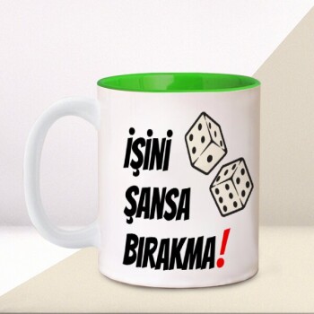 Kişiye Özel Baskılı İçi Yeşil Kupa