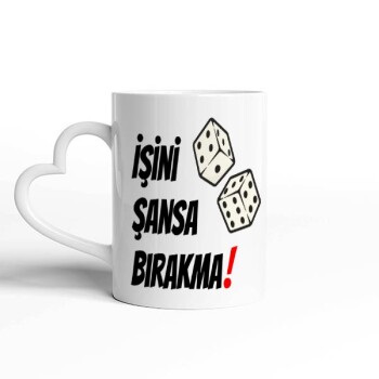 Kişiye Özel Kalpli Beyaz Kupa Bardak