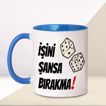 Kişiye Özel Baskılı Mavi Kupa