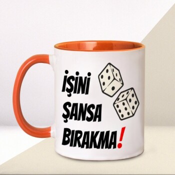 Kişiye Özel Baskılı Turuncu Kupa Bardak