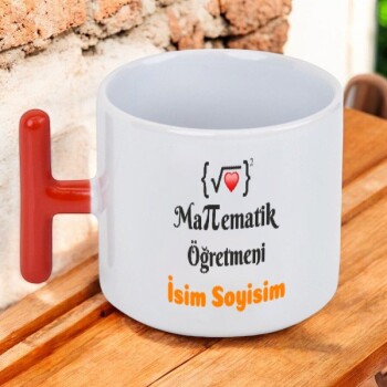 Matematik Öğretmeni Tasarımlı Turuncu T Fincan online tasarla