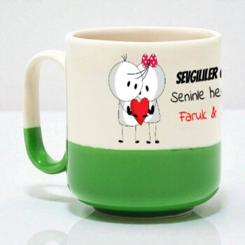 Sevgililer Gününe Özel Modern Dip Kırmızı Kupa online tasarla