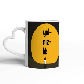Kişiye Özel Kalpli Beyaz Kupa Bardak