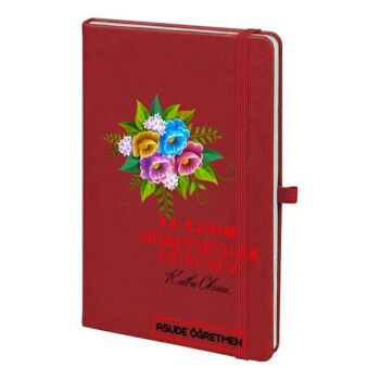 Tarihsiz Kırmızı Ajanda / Defter 13X21Cm