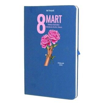 Tarihsiz Çizgili Mavi Ajanda/Defter 13X21Cm