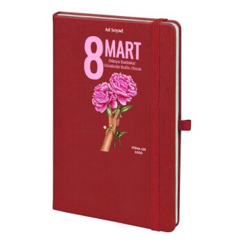 Tarihsiz Kırmızı Ajanda / Defter 13X21Cm
