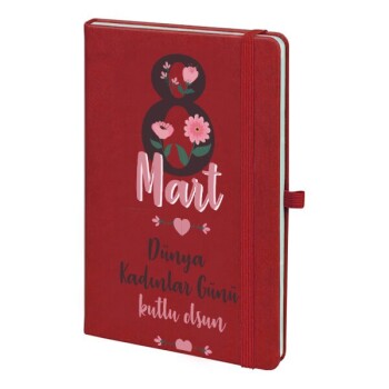 Tarihsiz Kırmızı Ajanda / Defter 13X21Cm