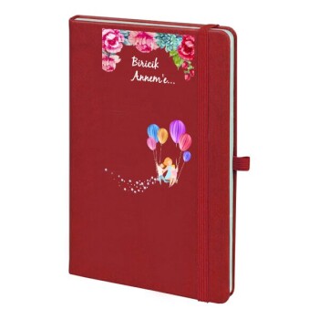 Tarihsiz Kırmızı Ajanda / Defter 13X21Cm