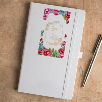 Tarihsiz Beyaz Ajanda / Defter 13X21Cm
