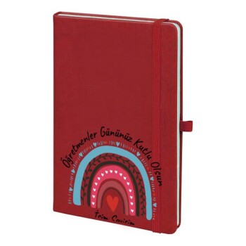Tarihsiz Kırmızı Ajanda / Defter 13X21Cm