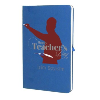 Tarihsiz Çizgili Mavi Ajanda/Defter 13X21Cm