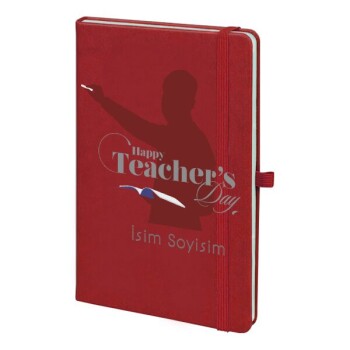 Tarihsiz Kırmızı Ajanda / Defter 13X21Cm